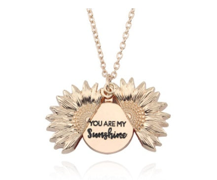 GLOW: Sunflower Double Lettering Necklace