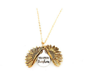 GLOW: Sunflower Double Lettering Necklace