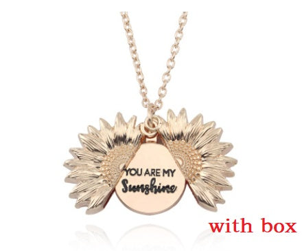 GLOW: Sunflower Double Lettering Necklace