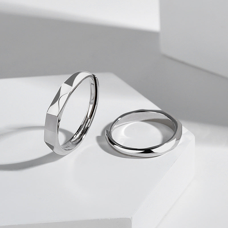 Pattern: S925 Sterling Silver Rings Show Surprise Love Pattern