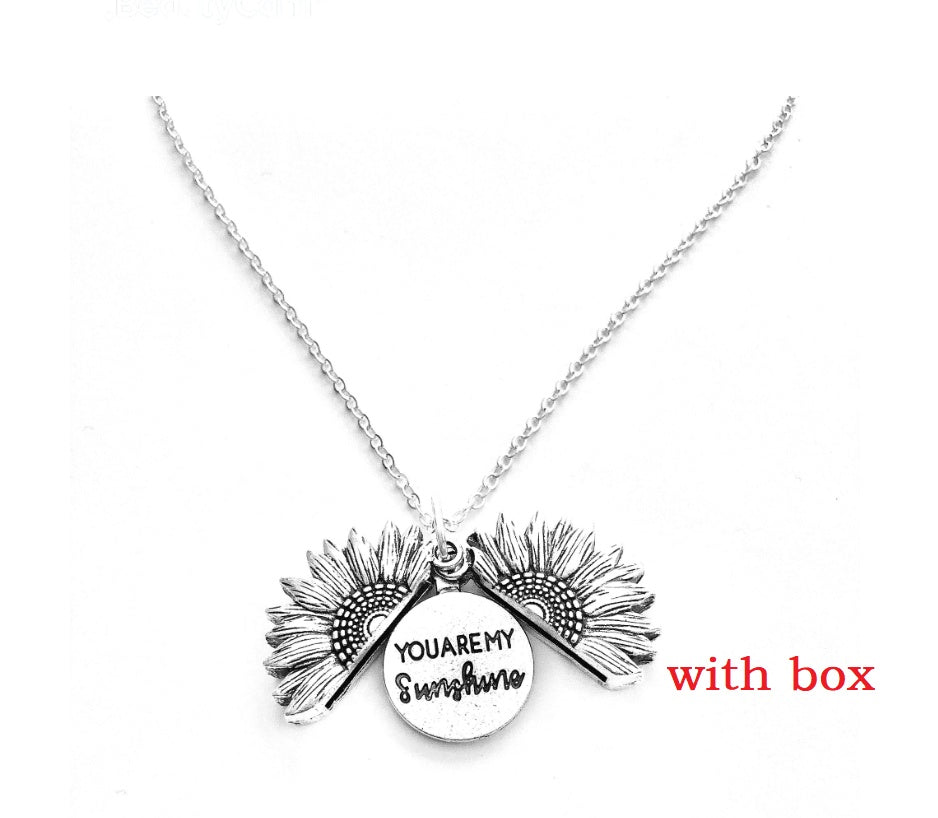 GLOW: Sunflower Double Lettering Necklace