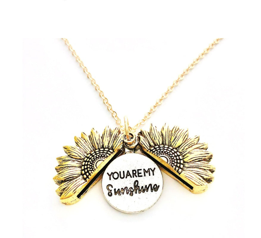 GLOW: Sunflower Double Lettering Necklace