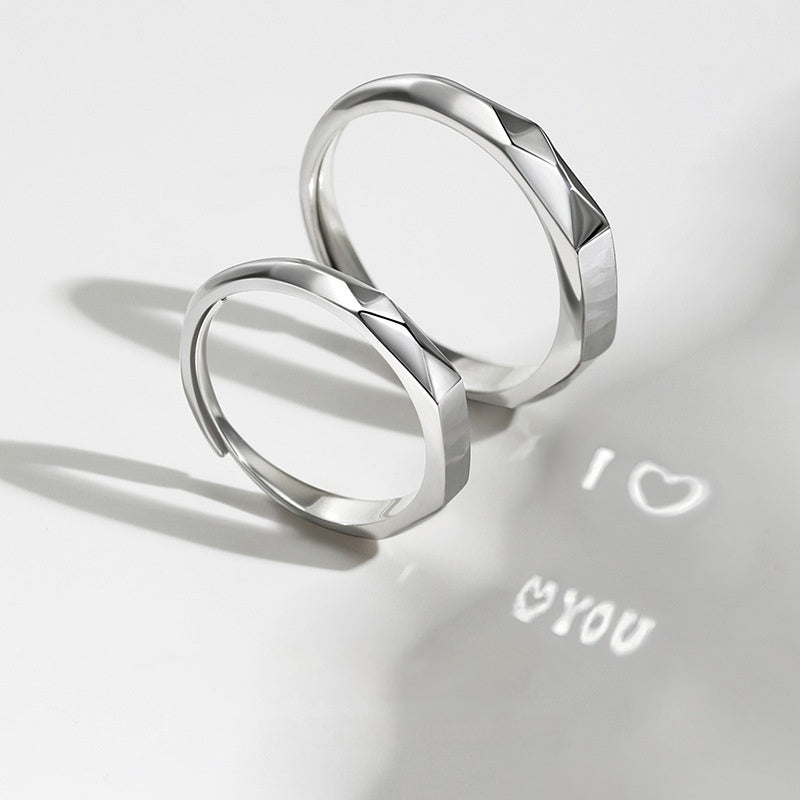 Pattern: S925 Sterling Silver Rings Show Surprise Love Pattern