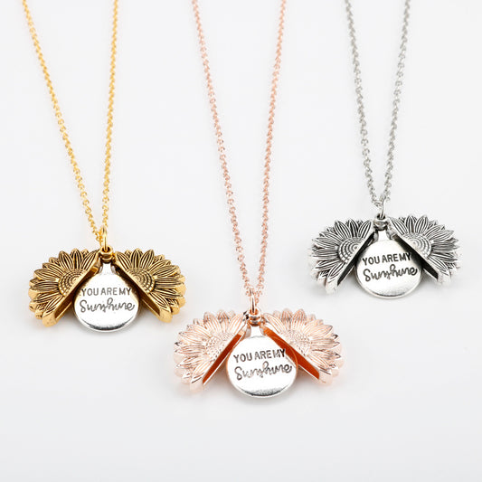 GLOW: Sunflower Double Lettering Necklace