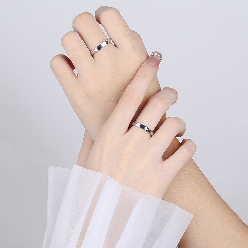 Pattern: S925 Sterling Silver Rings Show Surprise Love Pattern