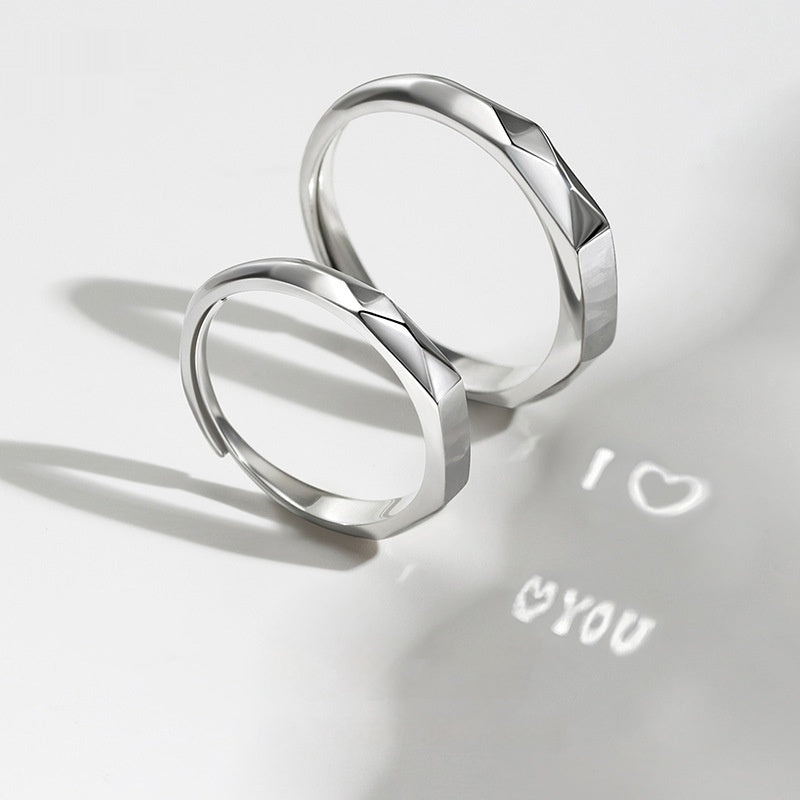 Pattern: S925 Sterling Silver Rings Show Surprise Love Pattern