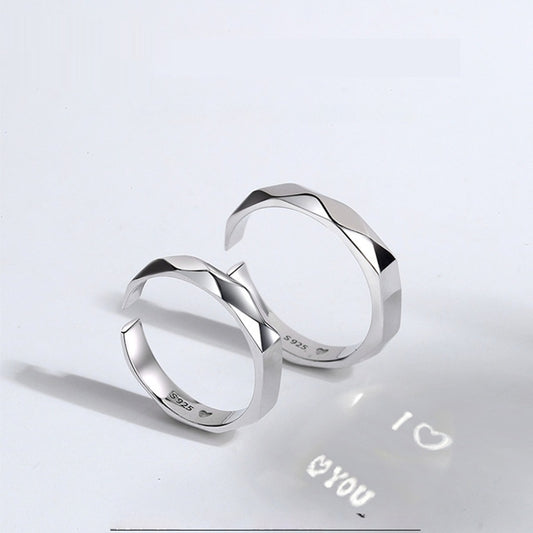 Pattern: S925 Sterling Silver Rings Show Surprise Love Pattern