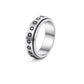 Moon: Rotatable Spinner Ring Moon Stars