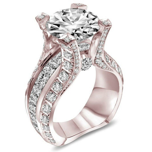Rose Gold Zircon Engagement