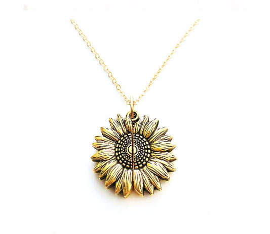 GLOW: Sunflower Double Lettering Necklace