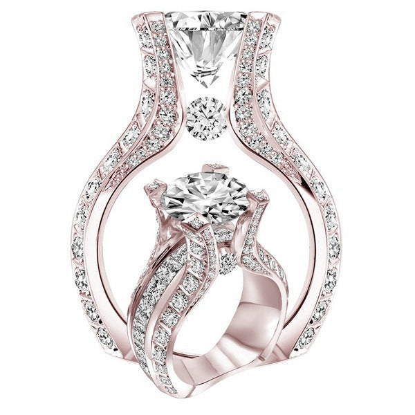 Rose Gold Zircon Engagement