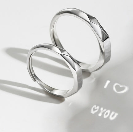 Pattern: S925 Sterling Silver Rings Show Surprise Love Pattern