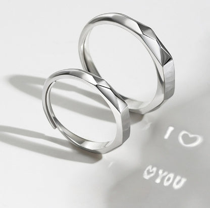 Pattern: S925 Sterling Silver Rings Show Surprise Love Pattern